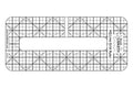 HQ Line Grid Linjal 6 x 1/2
